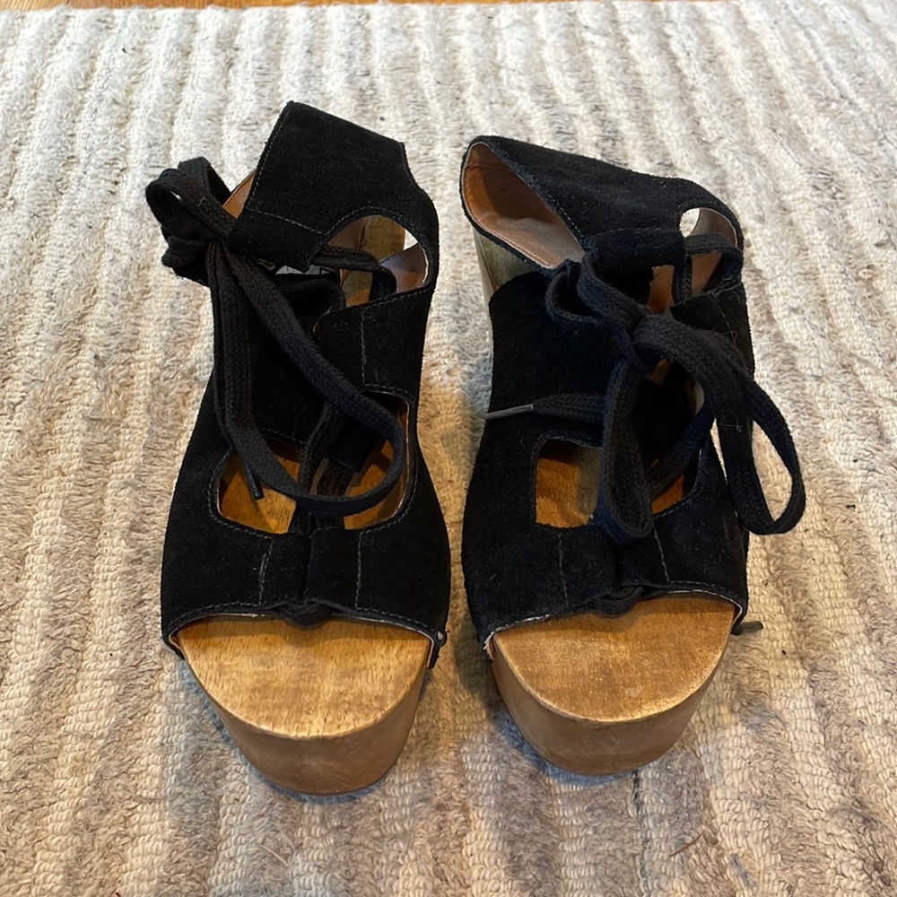 KDB Wooden Platform Wedges